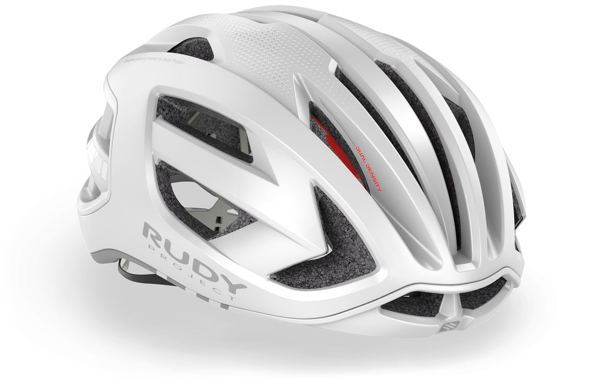 Casco de ciclismo Rudy Project Egos blanco mate con máxima ventilación y seguridad para ruta gravel y MTB