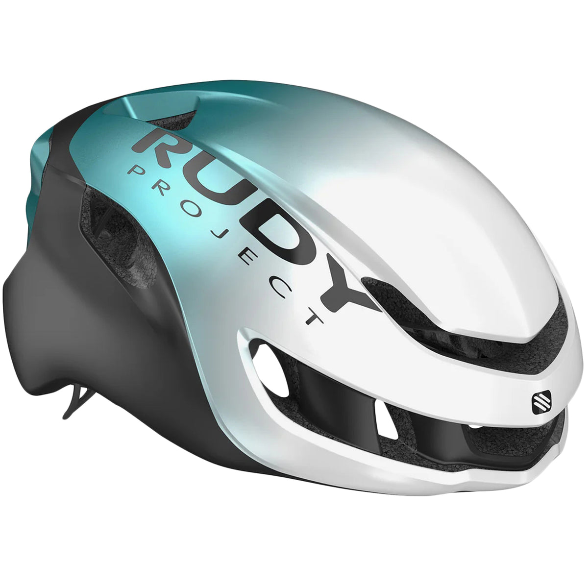 Casco de ciclismo Rudy Project Nytron perla esmeralda negro metal mate con diseño aero road y protección WG11