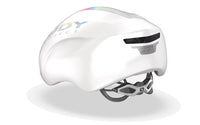 Vista trasera del casco Rudy Project Nytron Pro blanco iridiscente mate