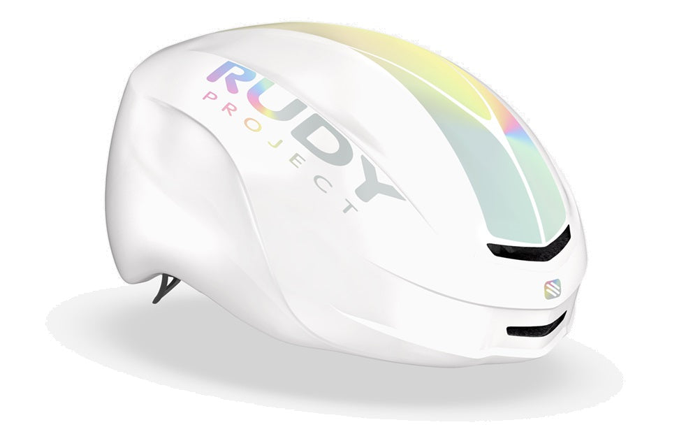 Casco de ciclismo Rudy Project Nytron Pro blanco iridiscente mate para ruta y competición