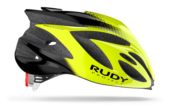 Vista lateral izquierda del casco Rudy Project Rush amarillo