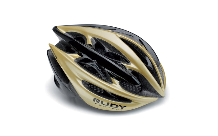 Casco de ciclismo Rudy Project Sterling dorado negro brillante para ruta