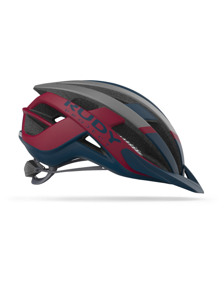Vista lateral izquierda del casco Rudy Project Venger Cross azul marino