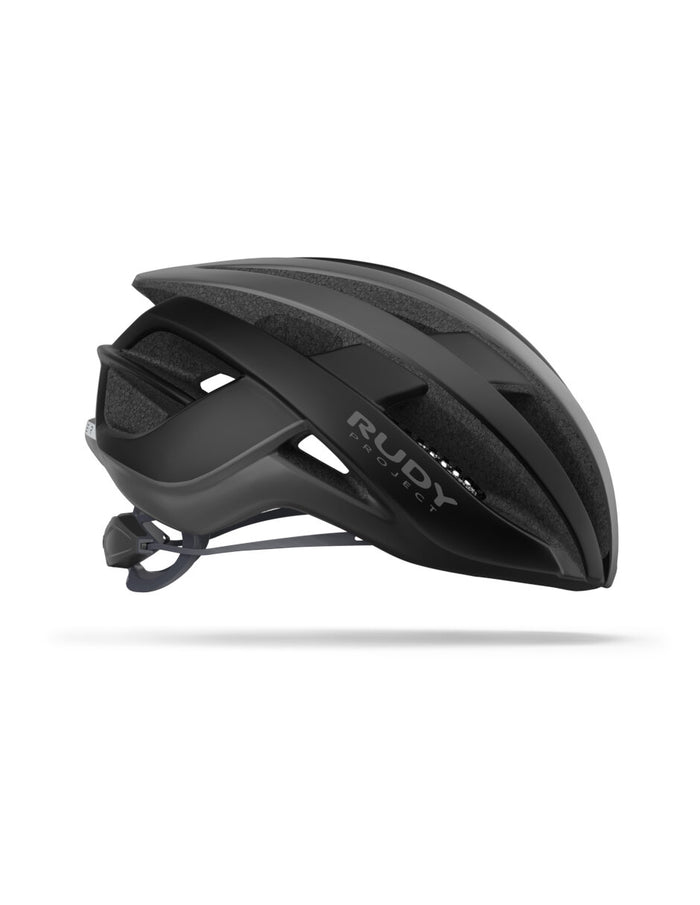 Vista lateral izquierda del casco Rudy Project Venger titanio negro