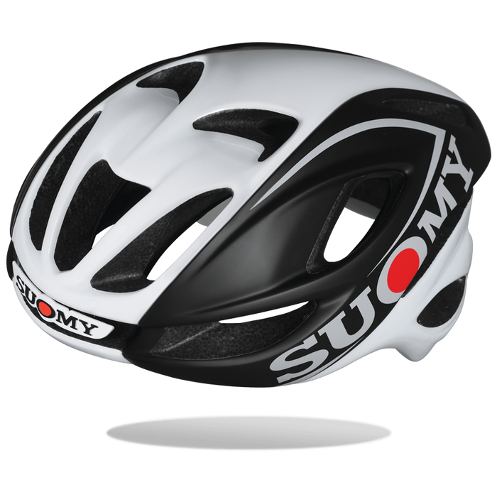 Casco de ciclismo SUOMY Glider blanco negro para ruta y competición