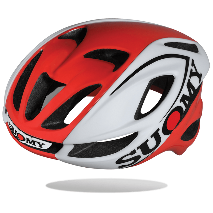 Casco de ciclismo SUOMY Glider blanco rojo para ruta y competición