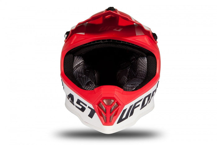 Casco Cross Moto Infantil UFO HE191 Rojo Blanco - CIAO ITALIA