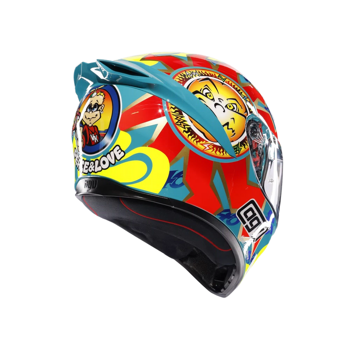 casco para moto agv k1 s rossi mugello 1999 vista lateral derecha