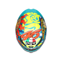 casco para moto agv k1 s rossi mugello 1999 vista superior