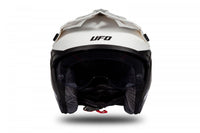 casco moto jet ufo sheratan negro blanco frente