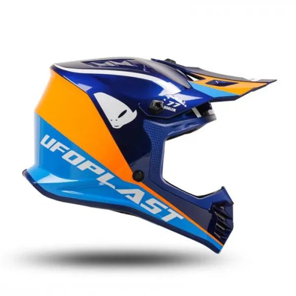 Casco para Motocross Infantil UFO Plast Korey Azul - CIAO ITALIA