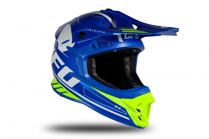 Casco para Motocross UFO Plast Intrepid Amarillo Flúor - CIAO ITALIA