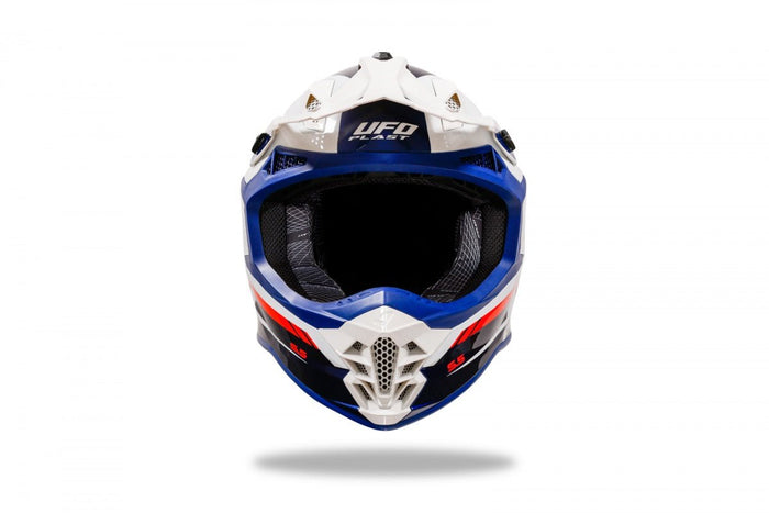 Casco para Motocross UFO Plast Intrepid Azul Blanco - CIAO ITALIA
