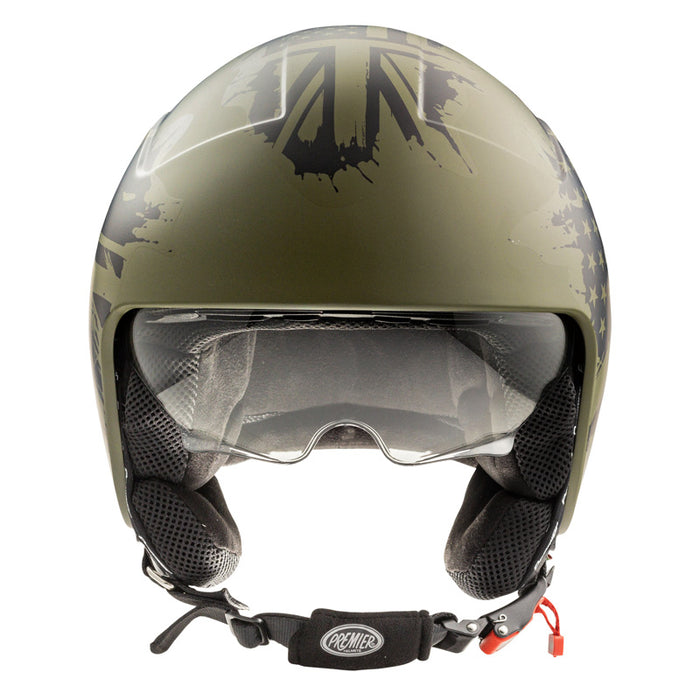 Vista frontal casco Premier Rocker AM Mily BM Jet