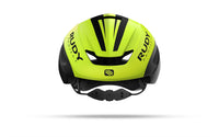 Vista frontal del casco Rudy Project Volantis amarillo fluorescente