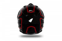 Casco para enduro UFO Plast Aries negro rojo de alta resistencia