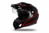Casco UFO Plast Aries negro rojo para motocross y enduro