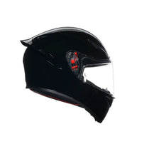 casco agv k1 s negro brillante lado derecho