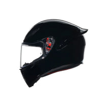 casco agv k1 s negro brillante lado izquierdo