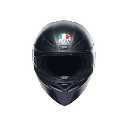 casco agv k1 s negro mate vista frontal
