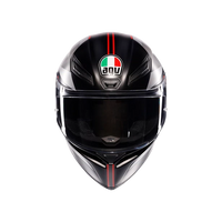 casco moto agv k1 s lap negro gris rojo mate