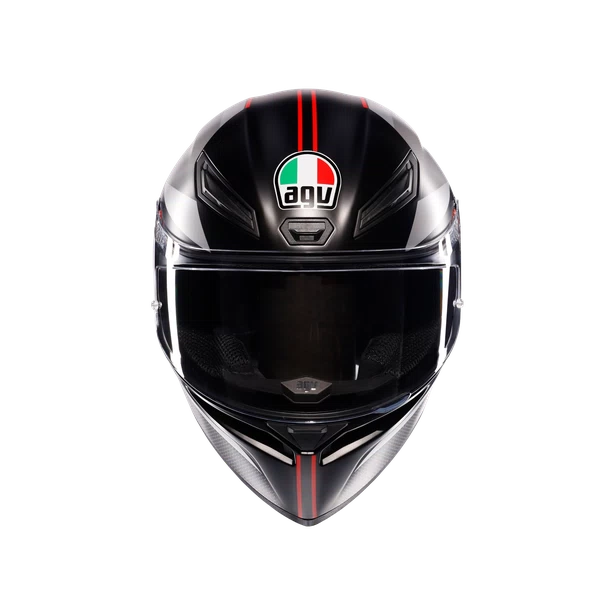 casco moto agv k1 s lap negro gris rojo mate