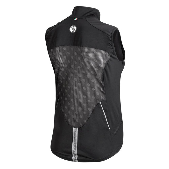 Vista trasera del Chaleco Rompevientos Bicycle Line Normandia Negro