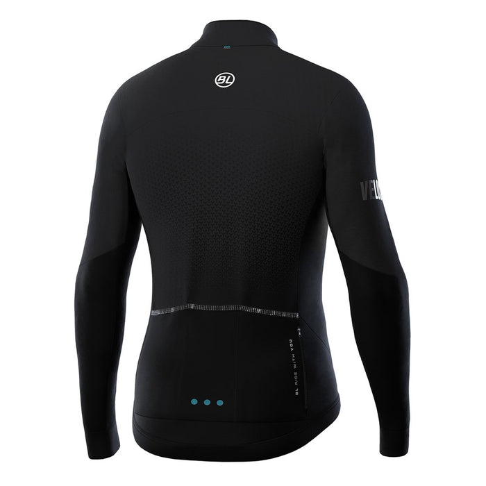 Vista trasera de chamarra Bicycle Line Pro S con bolsillos traseros
