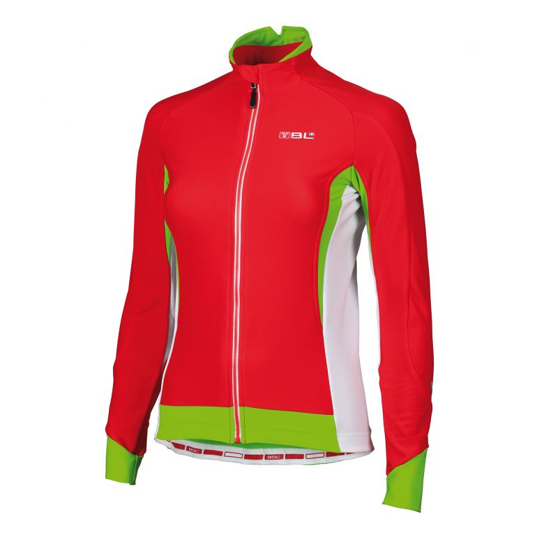 Chamarra de ciclismo Bicycle Line Sogno roja para mujer manga larga