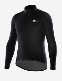 Chamarra de Ciclismo Bicycle Line Normandia Negra Térmica e Impermeable