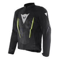 Chamarra Dainese Herosphere Air Tex para hombre negra, blanca y amarillo flúor