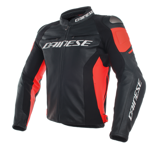Chamarra de Piel para Moto Dainese Racing 3 Rojo
