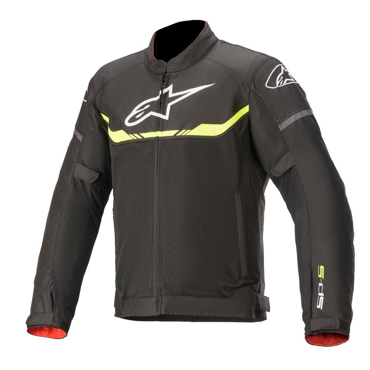 Chamarra para moto Alpinestars T-SPS Air V2 negro amarillo flúor con máxima ventilación