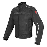 Chamarra para moto Dainese Hydra Flux D-Dry negro blanco ventilada e impermeable