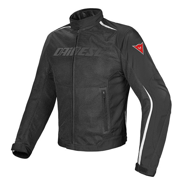 Chamarra para moto Dainese Hydra Flux D-Dry negro blanco ventilada e impermeable