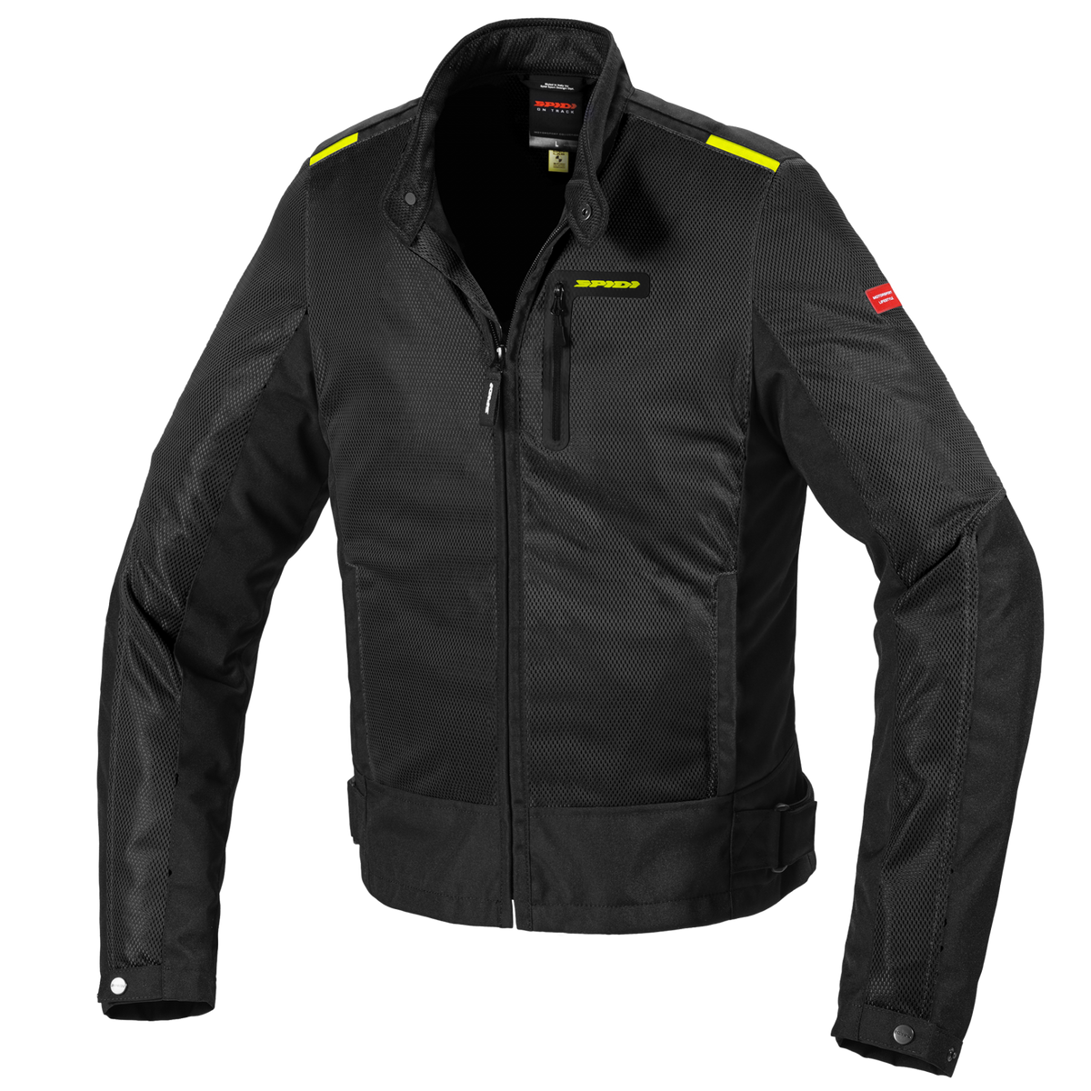 Chamarra para moto Spidi Solar Net negra con malla ventilada y protectores