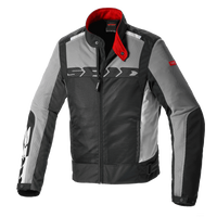 Chamarra para moto Spidi Solar Net Sport negra gris con malla ventilada y protectores