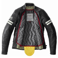 Chamarra para Moto SPIDI Vintage Leather Ice Negra - CIAO ITALIA