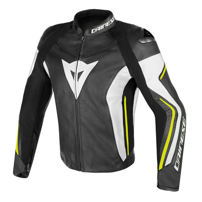 Chamarra para Moto Dainese Assen Negro Amarillo Flúor