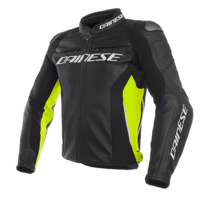Chamarra de Piel para Moto Dainese Racing 3 Amarillo