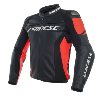 Chamarra de Piel para Moto Dainese Racing 3 Rojo