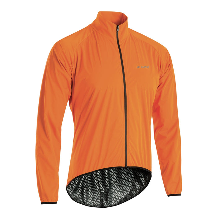 Chamarra Rompevientos Gist Microm Naranja Impermeable para Ciclismo