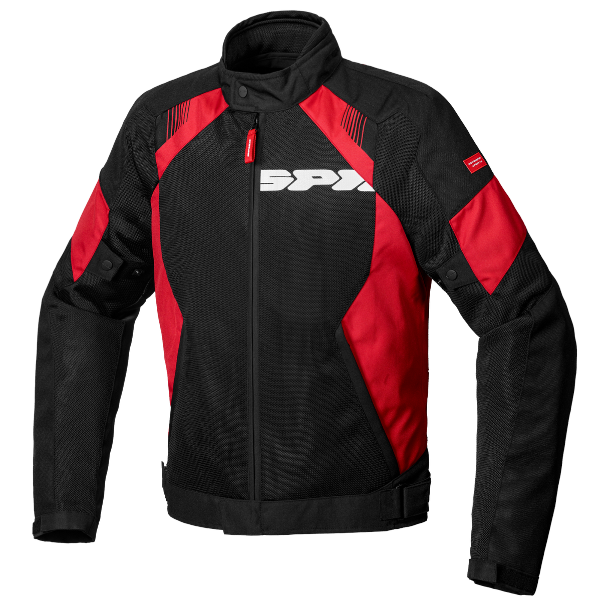 Chaqueta para moto Spidi Flash Evo Net Windout negra roja con malla ventilada y protecciones