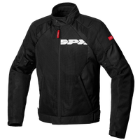 Chaqueta para moto Spidi Flash Evo Net Windout negra con malla ventilada y protecciones