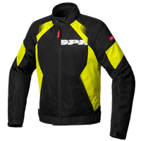 Chaqueta para moto Spidi Flash Evo Net Windout negro amarillo flúor con malla ventilada