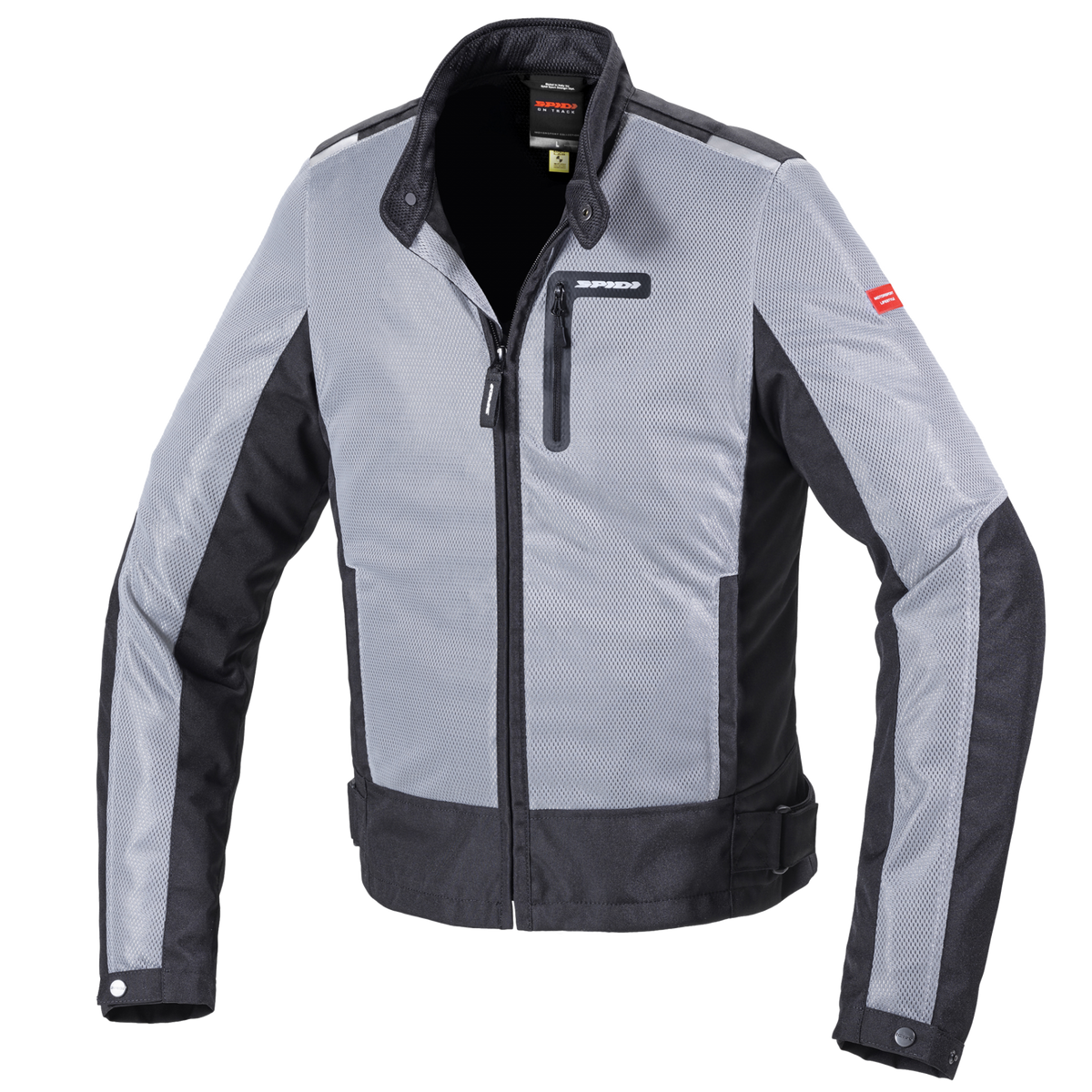 Chaqueta para moto Spidi Solar Net negra gris con malla ventilada y protecciones