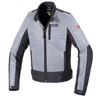 Chaqueta para moto Spidi Solar Net negra gris con malla ventilada y protecciones