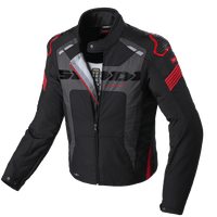 Chaqueta para moto Spidi Warrior H2Out negra roja impermeable con protecciones certificadas