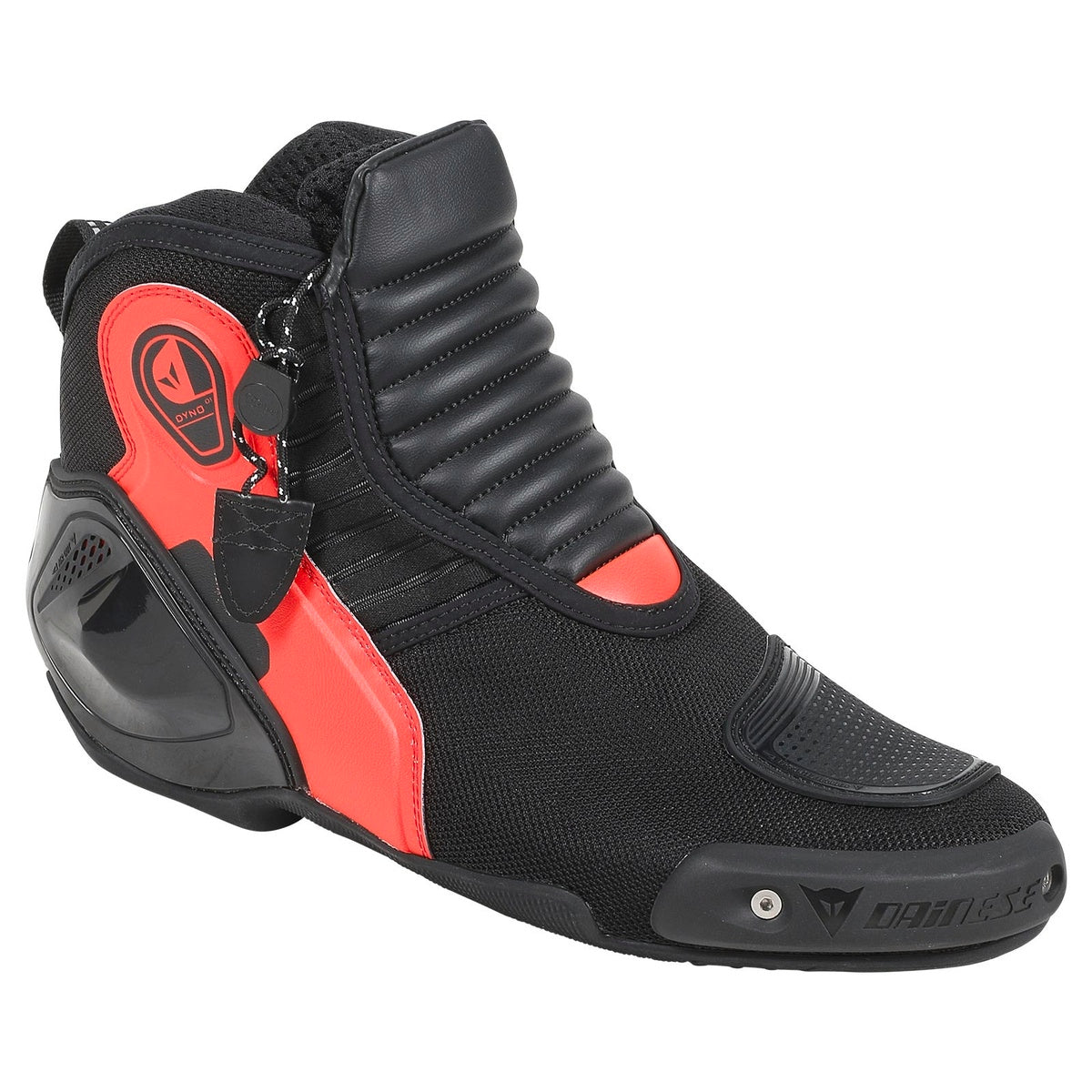 Botas para moto Dainese Dyno D1 negro rojo vista frontal deportiva