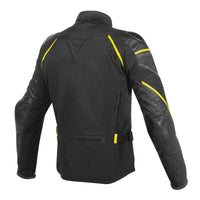 Vista lateral de la chamarra para moto Dainese Street Master Leather Tex